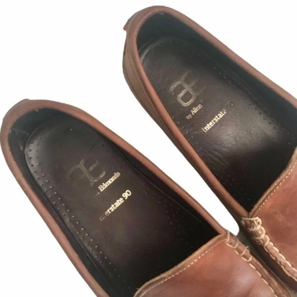 Allen Edmonds Interstate 90 Tan Camel Leather‎ Driving Shoes Loafers Size 10